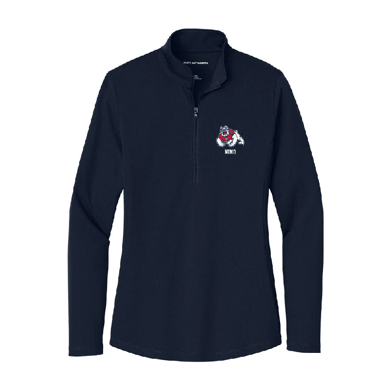 Fresno State - NCAA Women's Track & Field : Victoria Nino - Women's Lightweight Quarter Zip Jacket Mesh Jacket Canvas Jacket Denim Jacket Fresno State - NCAA Women's Track & Field : Victoria Nino - Women's Lightweight Quarter Zip Jacket Mesh Jacket Canvas Jacket Denim Jacket