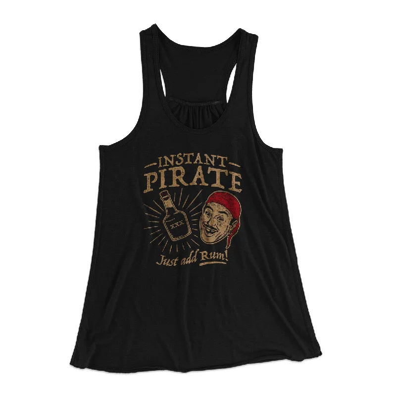 Instant Pirate, Just Add Rum Women's Flowey Racerback Tank Top boho tank top