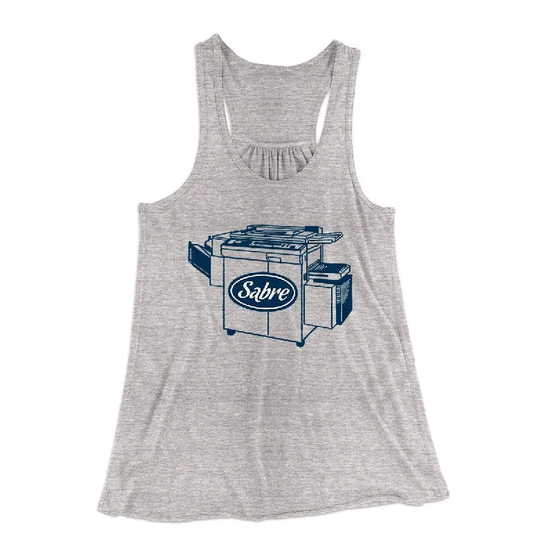 Sabre Printers Women's Flowey Tank Top grey tank top