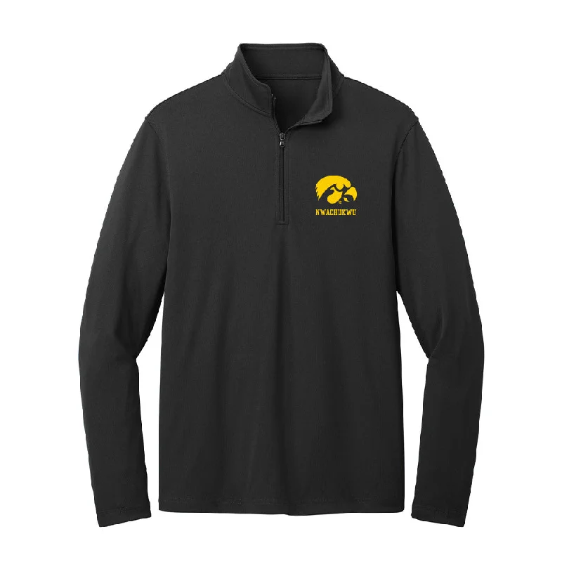 Iowa - NCAA Women's Track & Field : Chioma Nwachukwu - Lightweight Quarter Zip Jacket Hooded Jacket Caped Jacket Shawl Collar Jacket Iowa - NCAA Women's Track & Field : Chioma Nwachukwu - Lightweight Quarter Zip Jacket Hooded Jacket Caped Jacket Shawl Collar Jacket
