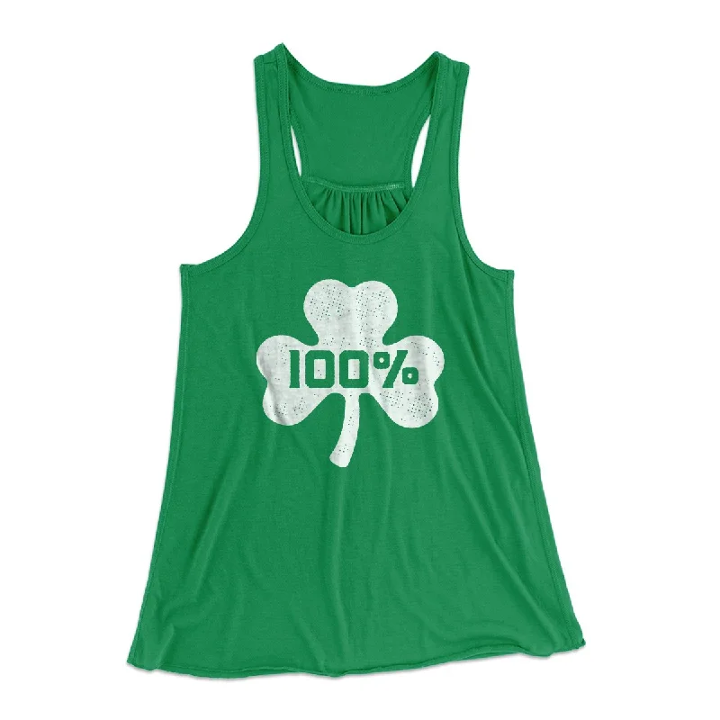 100% Irish Women's Flowey Tank Top graphic tank top