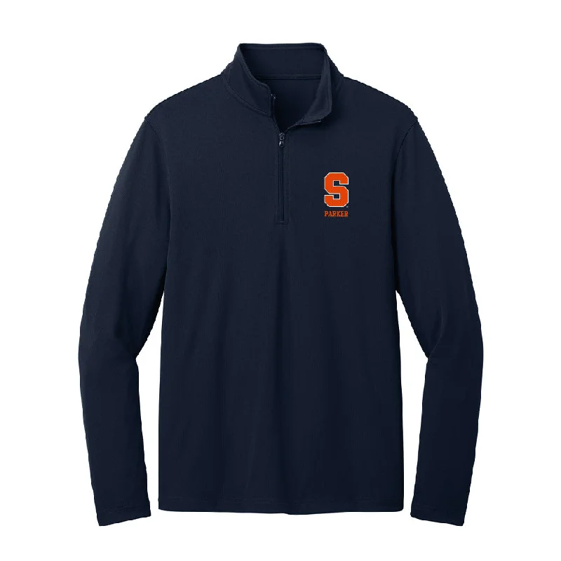 Syracuse - NCAA Women's Track & Field : Blake Parker - Lightweight Quarter Zip Jacket Front Pockets Side Pockets Patch Pockets Syracuse - NCAA Women's Track & Field : Blake Parker - Lightweight Quarter Zip Jacket Front Pockets Side Pockets Patch Pockets