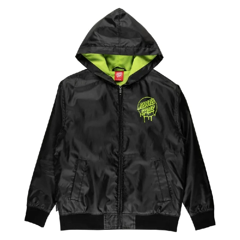 Santa Cruz Youth Jacket Youth Liquid Dot - Black Anorak Shell Jacket Lightweight Jacket Santa Cruz Youth Jacket Youth Liquid Dot - Black Anorak Shell Jacket Lightweight Jacket