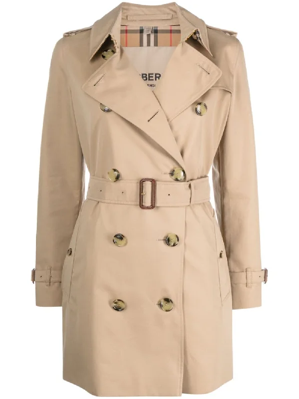 Short Kensington Heritage cotton trench coat Hooded Jacket Zipper Jacket Button Jacket