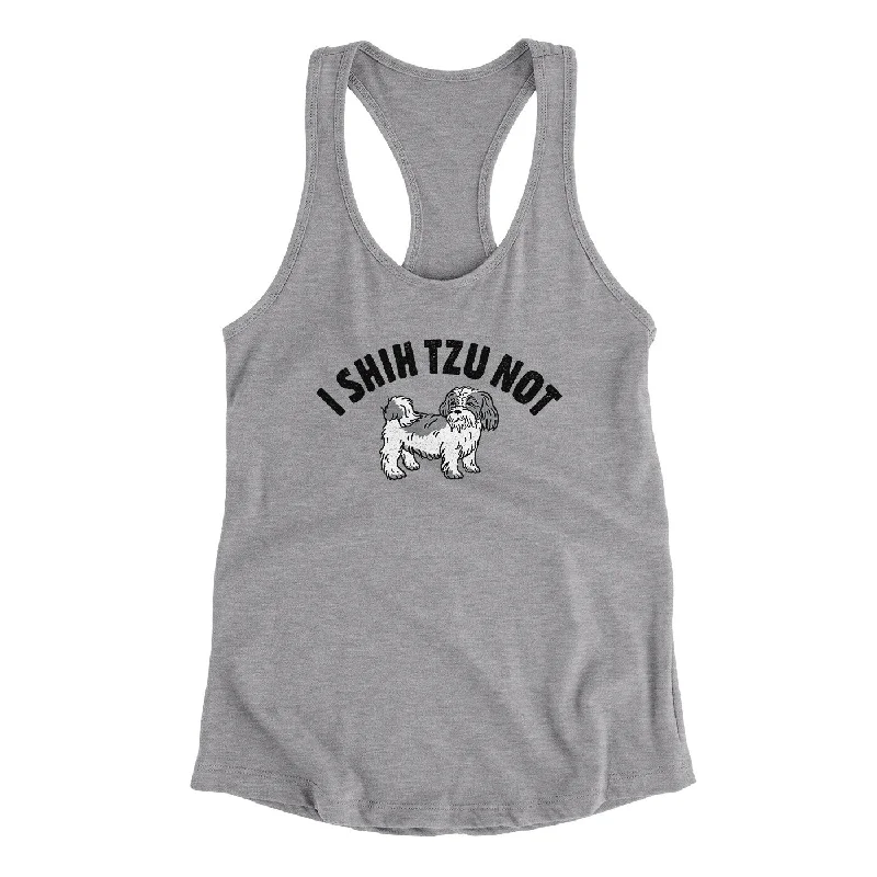 I Shih Tzu Not Women's Racerback Tank sheer tank top