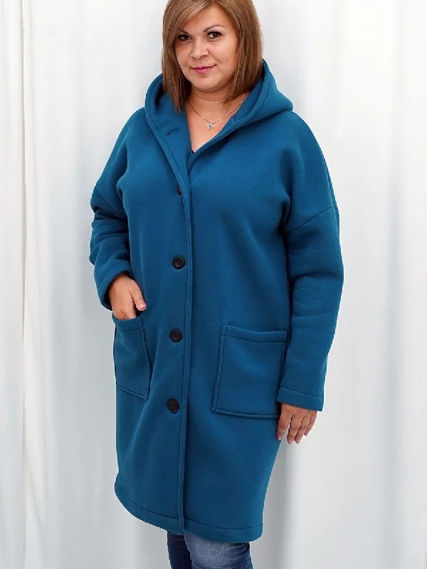 Coat plus size Karko Collared Crew Neck Turtle Neck