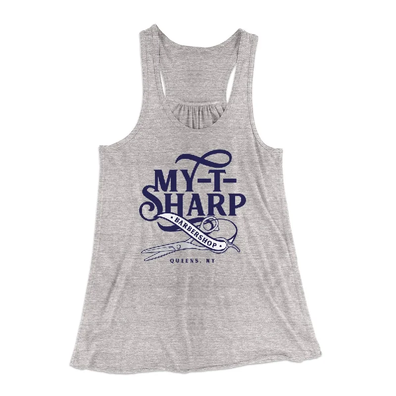 My-T-Sharp Barber Shop Women's Flowey Tank Top low neck tank