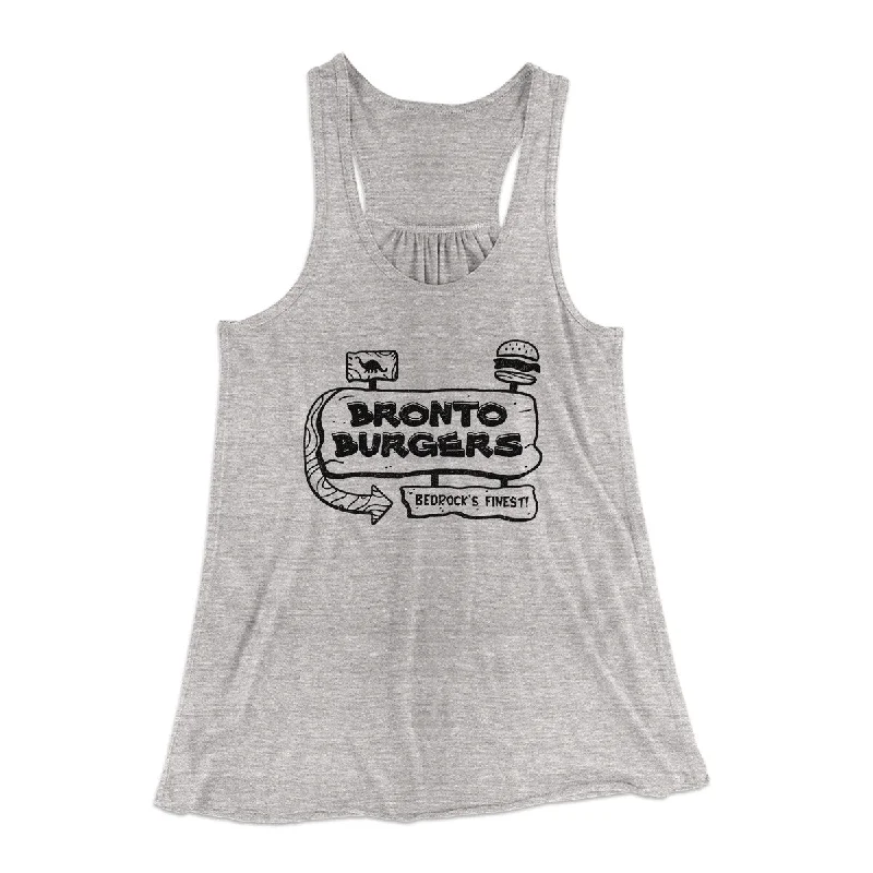 Bronto Burgers Women's Flowey Racerback Tank Top cropped tank top