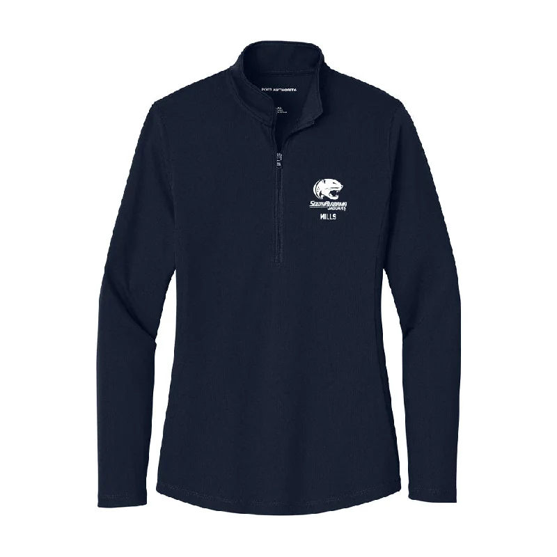 South Alabama - NCAA Women's Track & Field : Karleigh Mills - Women's Lightweight Quarter Zip Jacket Denim Jacket Leather Jacket Suede Jacket