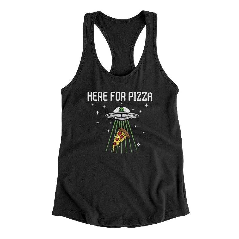 Here For The Pizza Women's Racerback Tank floral tank top
