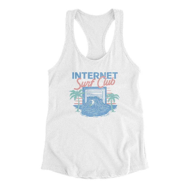 Internet Surf Club Funny Women's Racerback Tank casual tank top