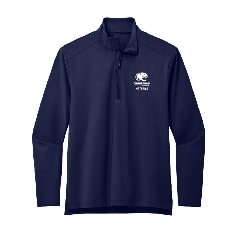 South Alabama - NCAA Women's Track & Field : Morgan Mathews - Premium Quarter Zip Jacket Front Pockets Side Pockets Patch Pockets South Alabama - NCAA Women's Track & Field : Morgan Mathews - Premium Quarter Zip Jacket Front Pockets Side Pockets Patch Pockets