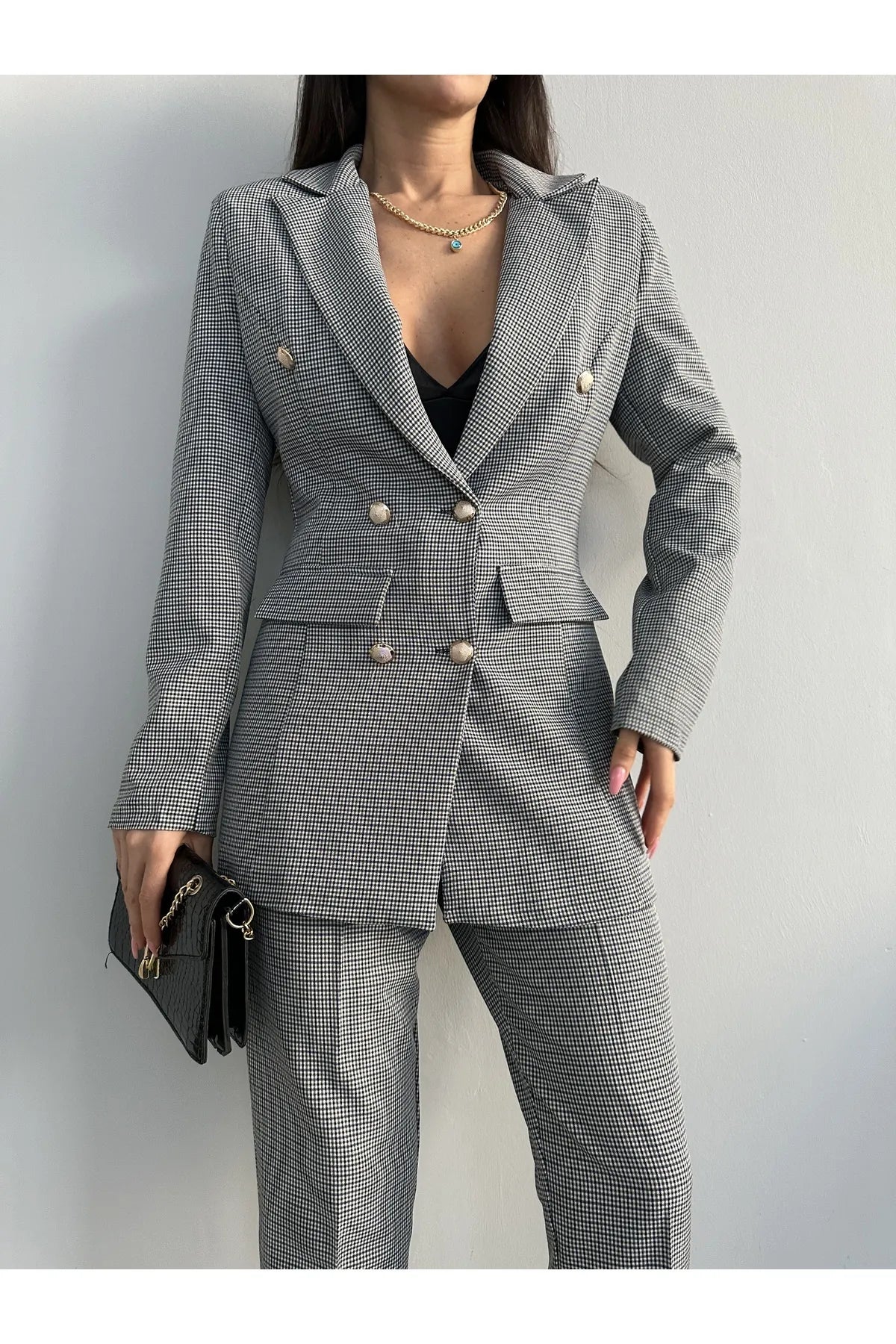 Female Clothing Women's Lined Blazer Jacket Leg Belted Sets Zip Front Button Front Snap Front Female Clothing Women's Lined Blazer Jacket Leg Belted Sets Zip Front Button Front Snap Front
