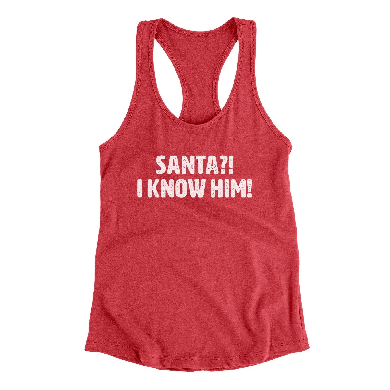Santa I!? Know Him!! Women's Racerback Tank lace tank top
