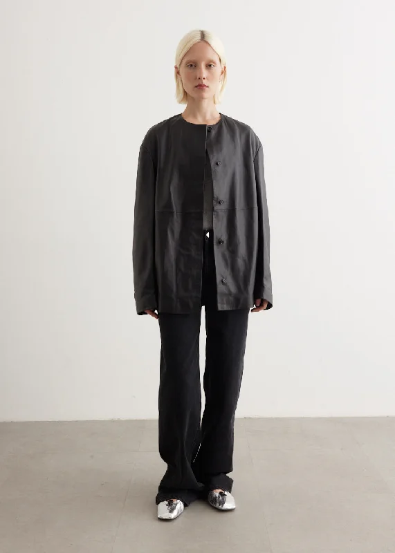 Atalia Round Neck Coat Striped Polka Dot Solid