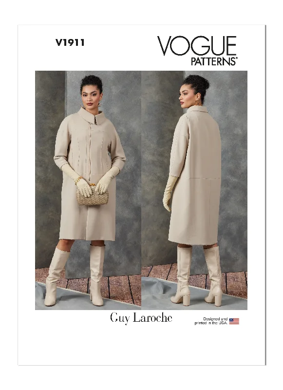 Vogue Pattern V1911 Misses' Coat Blazer Duffle Coat Pea Coat