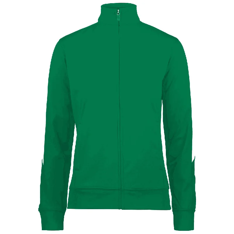Augusta Women's Kelly/White Medalist Jacket 2.0 Stand-Up Collar Roll-Neck Collar Turtle Neck