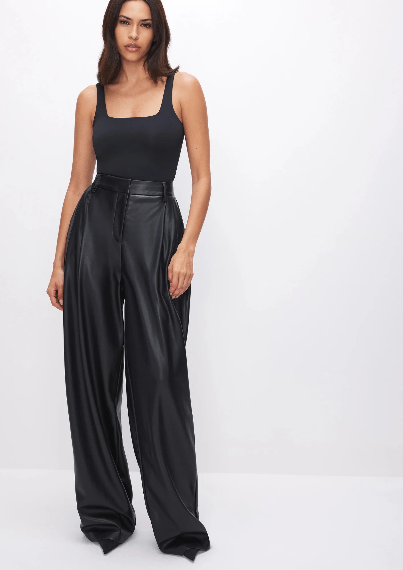 BLACK SCUBA MODERN TANK BODYSUIT fitted tank top