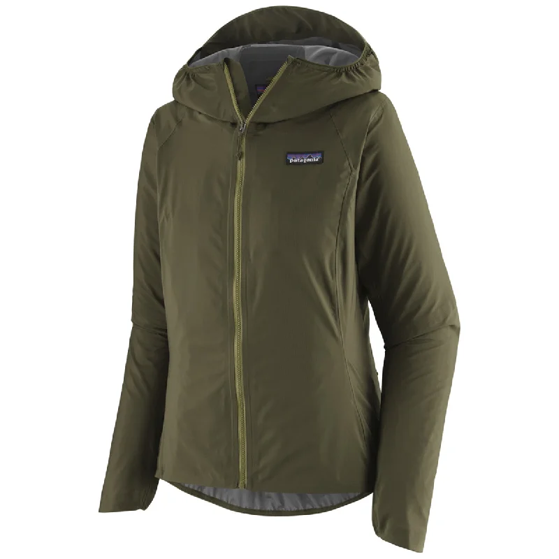 Patagonia Women's Pine Needle Green Dirt Roamer Jacket Nylon Fabric Polyester Fabric Spandex Fabric Patagonia Women's Pine Needle Green Dirt Roamer Jacket Nylon Fabric Polyester Fabric Spandex Fabric