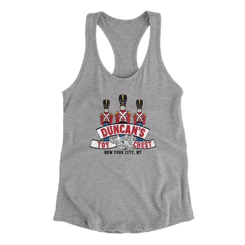 Duncan’s Toy Chest Women's Racerback Tank cold shoulder tank