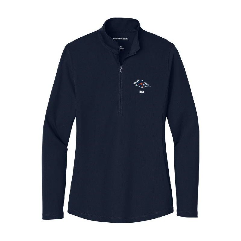 UTSA - NCAA Women's Track & Field : Kyla Hill - Women's Lightweight Quarter Zip Jacket Zip Front Button Front Snap Front UTSA - NCAA Women's Track & Field : Kyla Hill - Women's Lightweight Quarter Zip Jacket Zip Front Button Front Snap Front