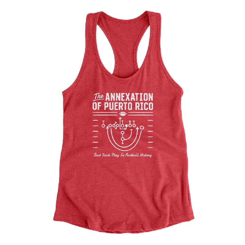 The Annexation Of Puerto Rico Women's Racerback Tank summer tank top