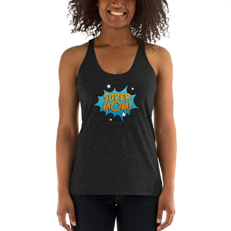 Super Mom Tank Top white tank top
