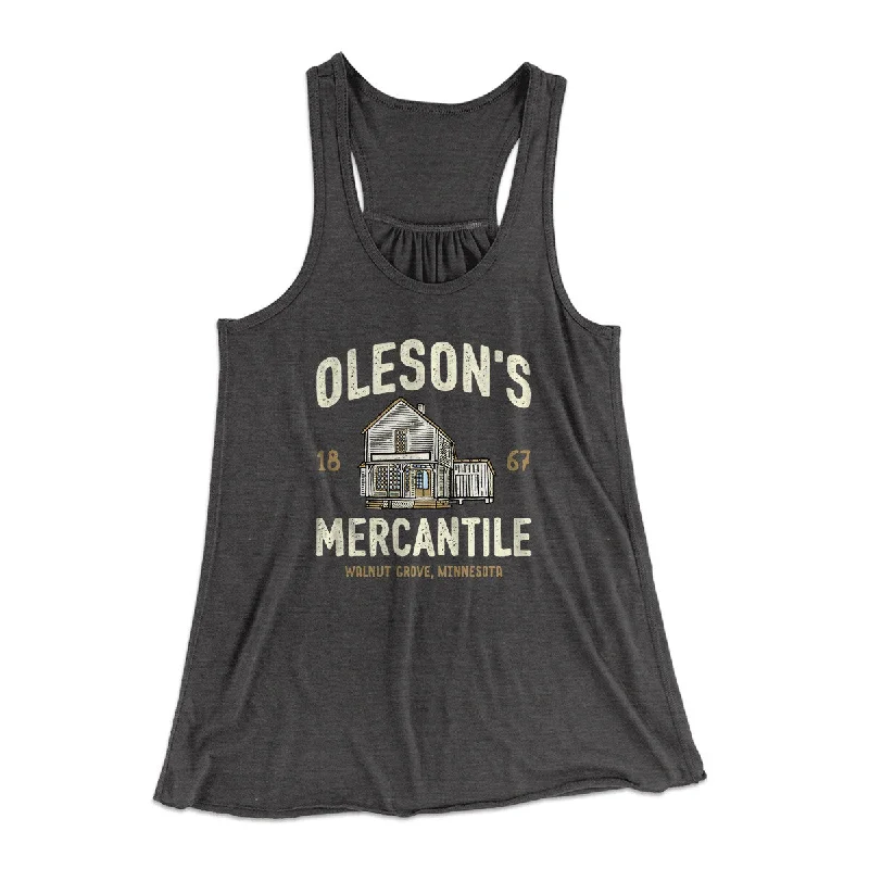 Oleson's Mercantile Women's Flowey Racerback Tank Top rhinestone tank top