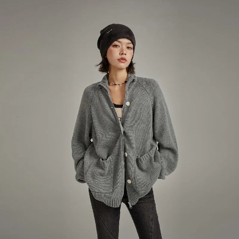 Two Way Loose Fit Cardigan Faux Fur Fabric Real Fur Fabric Shearling Fabric