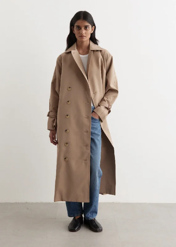 Signature Trench Coat Hooded Jacket Zipper Jacket Button Jacket