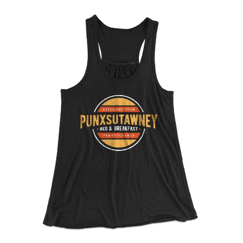 Punxsutawney Bed and Breakfast Women's Flowey Tank Top mint tank top