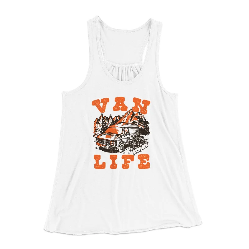 Van Life Women's Flowey Racerback Tank Top coral tank top