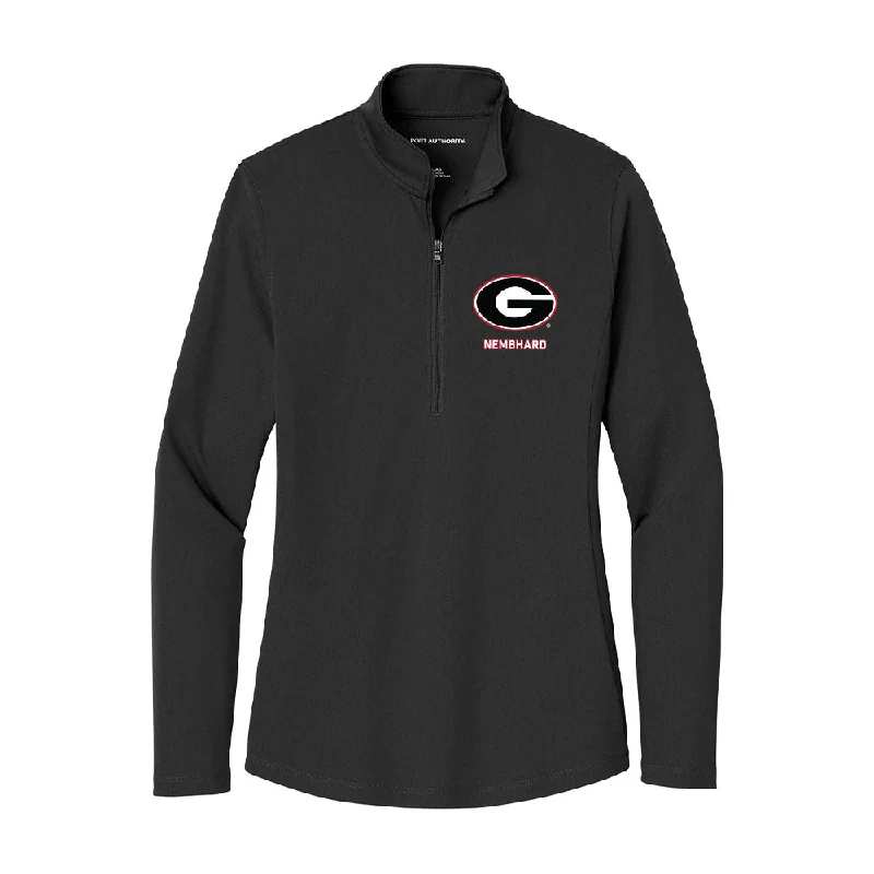 Georgia - NCAA Women's Track & Field : Danah Nembhard - Women's Lightweight Quarter Zip Jacket Chenille Fabric Brocade Fabric Lace Fabric
