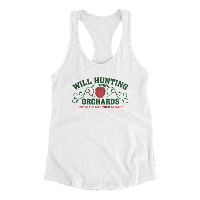 Will Hunting Orchards Women's Racerback Tank navy tank top