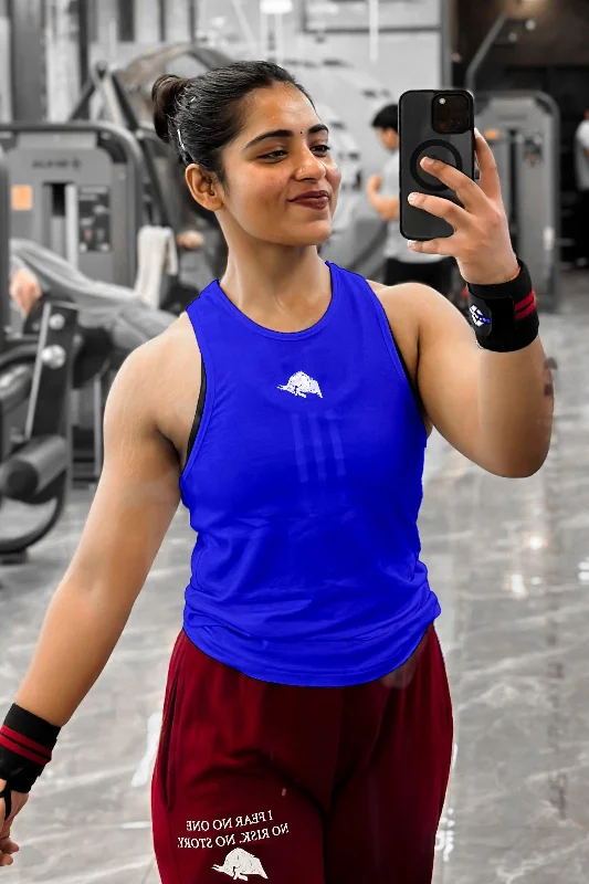 Training Women's Tank (ROYAL BLUE) vintage tank top