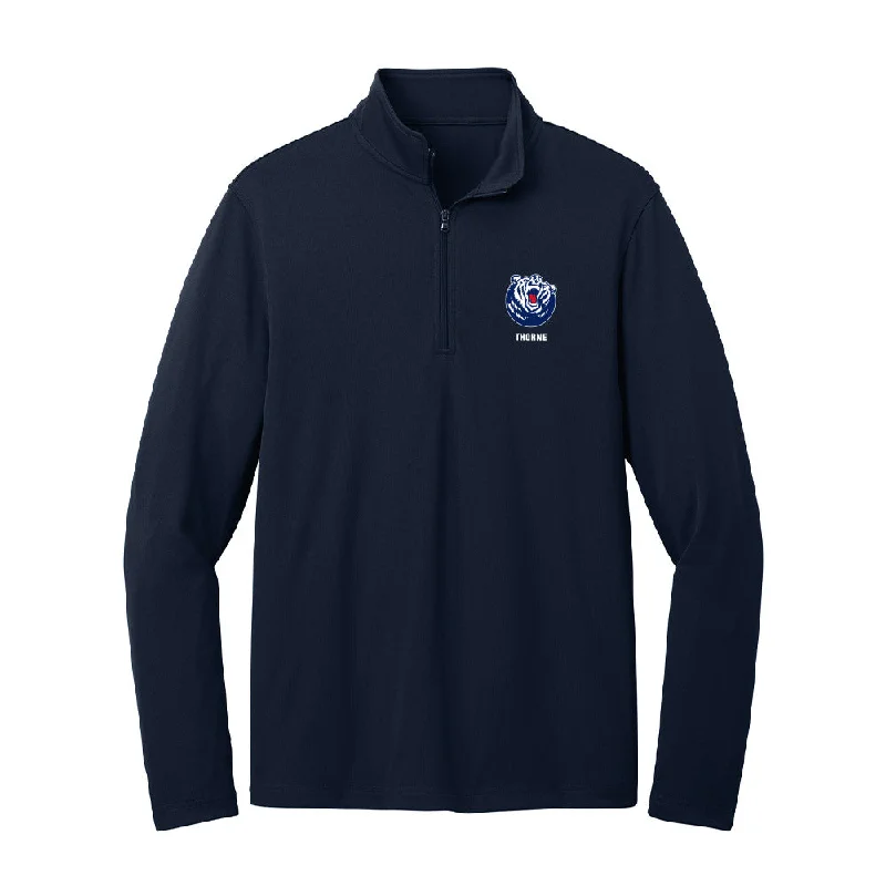 Belmont - NCAA Women's Track & Field : Kaitlyn Thorne - Lightweight Quarter Zip Jacket Lace Jacket Ribbed Jacket Sequined Jacket