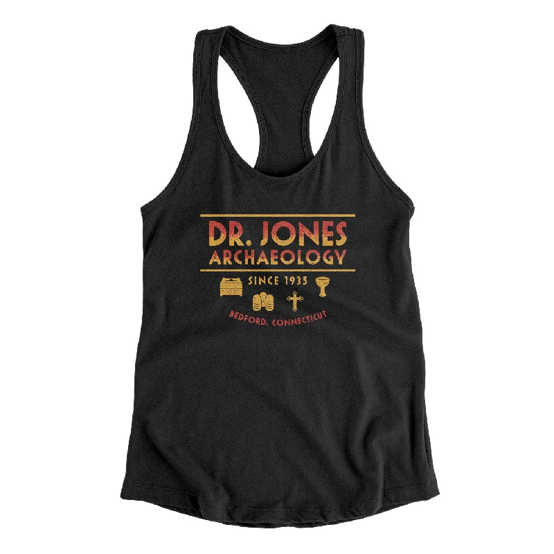 Dr. Jones Archaeology Women's Racerback Tank charcoal tank top