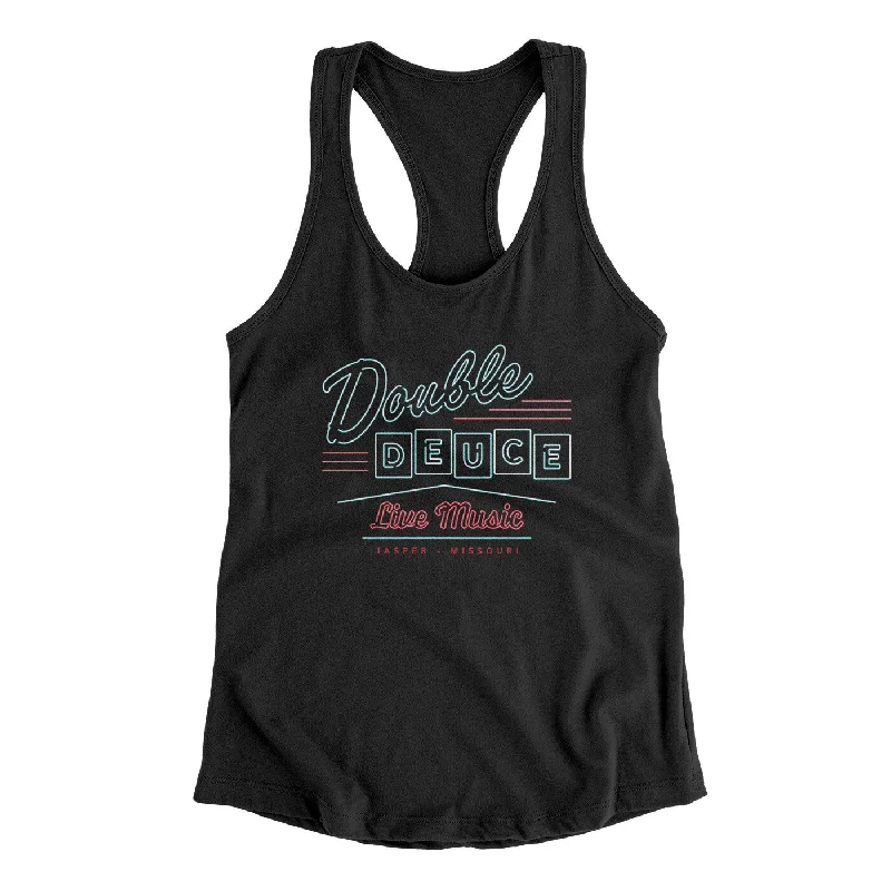 Double Deuce Women's Racerback Tank silver tank top