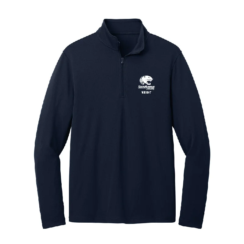 South Alabama - NCAA Women's Track & Field : Dawson Wright - Lightweight Quarter Zip Jacket Hoodie Zip-Up Jacket Button-Up Jacket