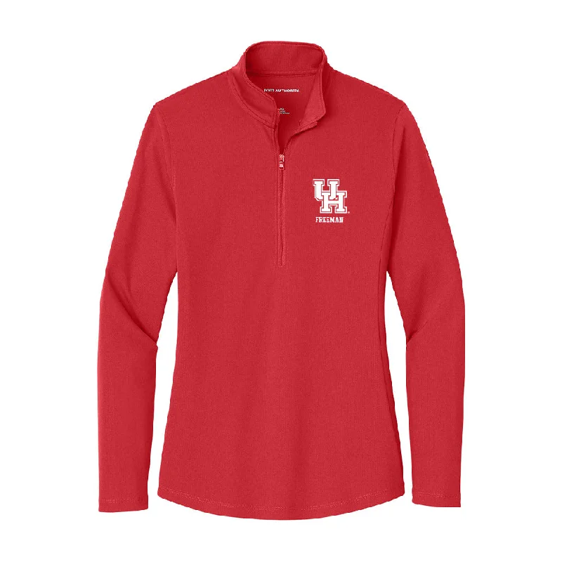 Houston - NCAA Women's Track & Field : Sydney Freeman - Women's Lightweight Quarter Zip Jacket Mesh Jacket Canvas Jacket Denim Jacket Houston - NCAA Women's Track & Field : Sydney Freeman - Women's Lightweight Quarter Zip Jacket Mesh Jacket Canvas Jacket Denim Jacket