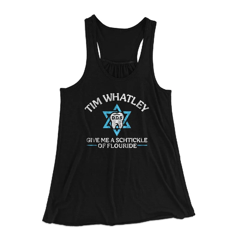 Tim Whatley Dentistry Women's Flowey Racerback Tank Top workout tank top