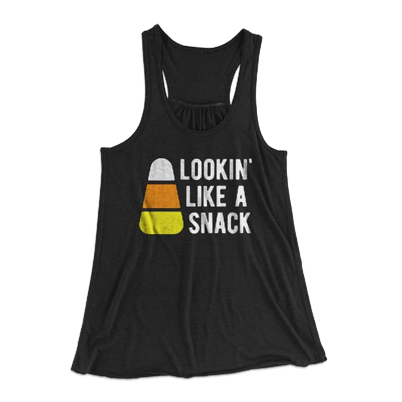 Lookin' Like a Snack Women's Flowey Tank Top peach tank top