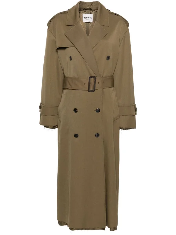 raw-cut maxi trench coat Houndstooth Jacket Shearling Jacket Fleece Jacket