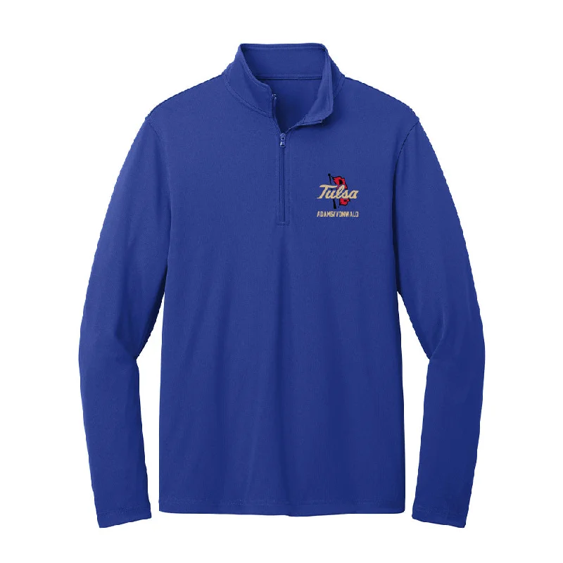 Tulsa - NCAA Women's Track & Field : Jaylin Adams/Vonwald - Lightweight Quarter Zip Jacket Oversized Jacket Tailored Jacket Straight Jacket