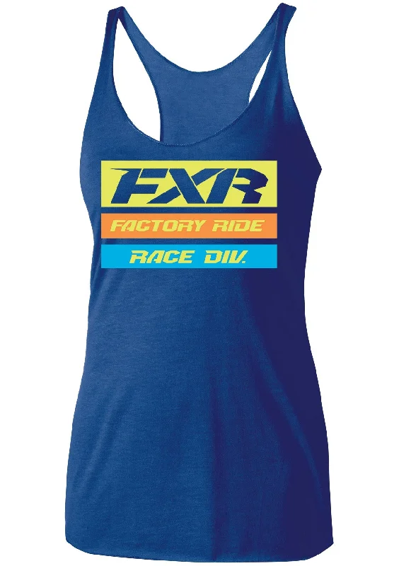 Women's Race Division Tank 18S teal tank top