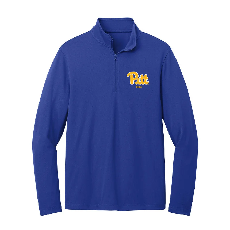 Pittsburgh - NCAA Women's Track & Field : Ella Cook Ella - Lightweight Quarter Zip Jacket Bomber Jacket Anorak Windbreaker