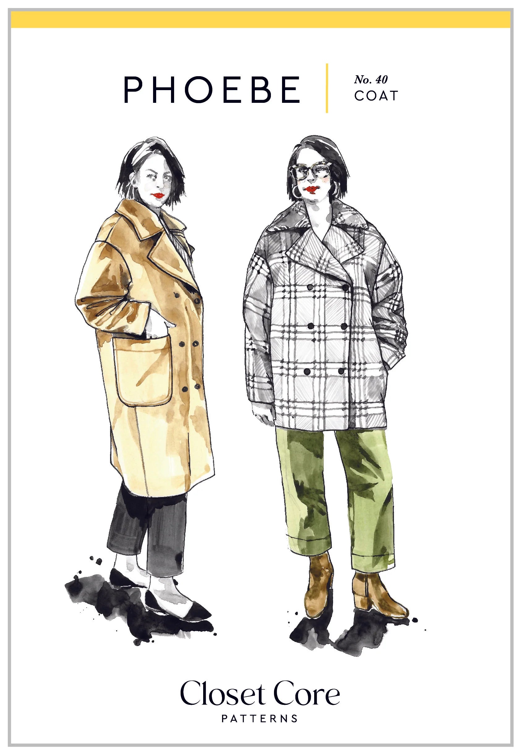 Closet Core Patterns | Phoebe Coat Houndstooth Jacket Shearling Jacket Fleece Jacket
