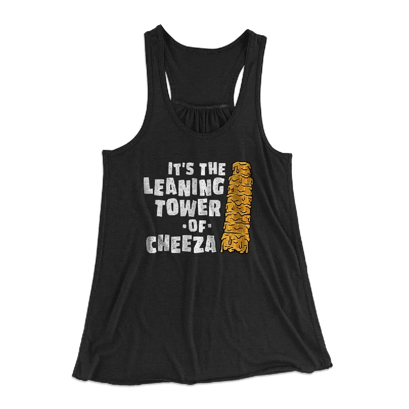 It's The Leaning Tower Of Cheeza Women's Flowey Racerback Tank Top breathable tank top