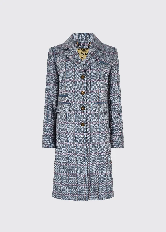 Blackthorn Wool Coat - Denim Haze Boat Shawl Notched