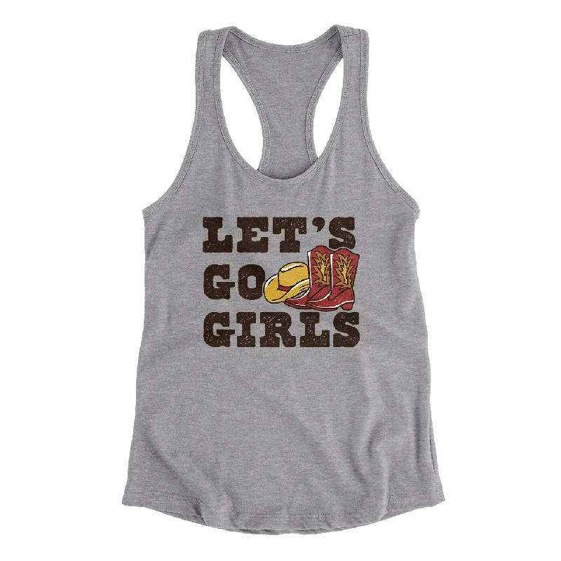 Lets Go Girls Women's Racerback Tank workout tank top